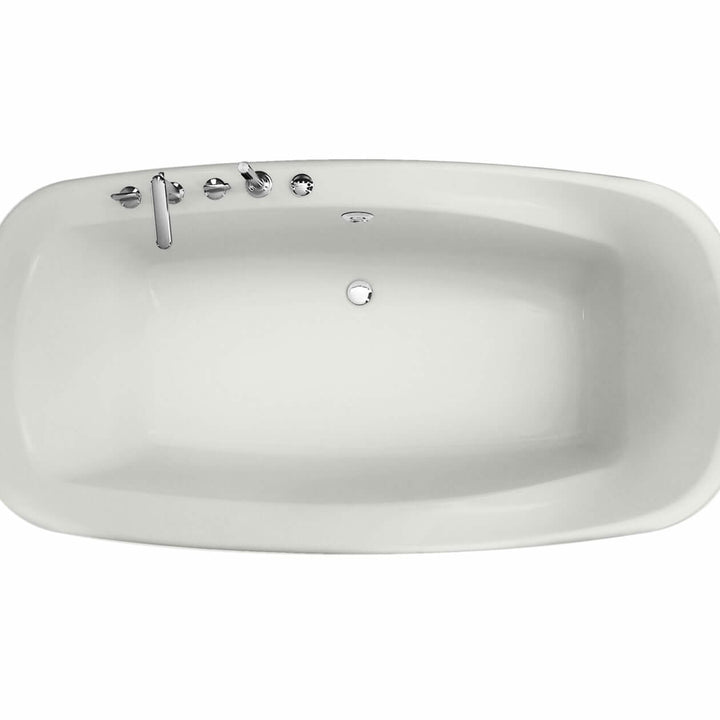 Maax Eterne 7242 Acrylic Drop-in Center Drain Bathtub in White