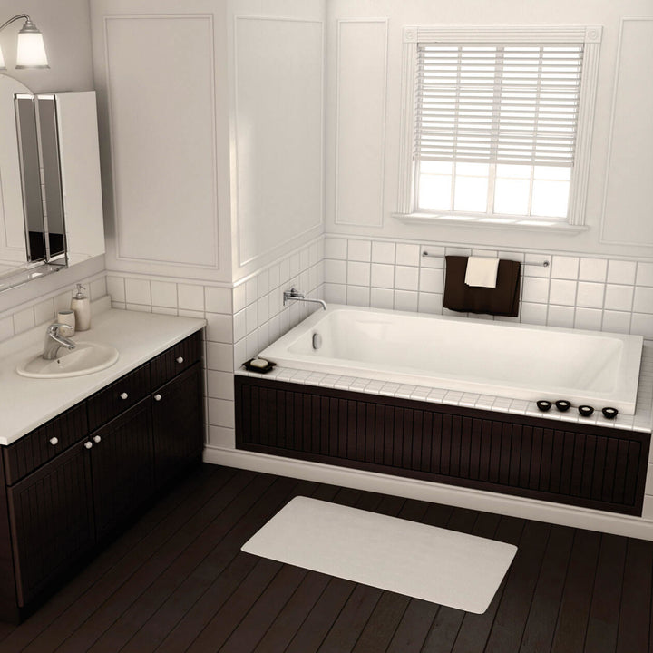Maax Pose 7242 Acrylic Drop-in End Drain Bathtub in White