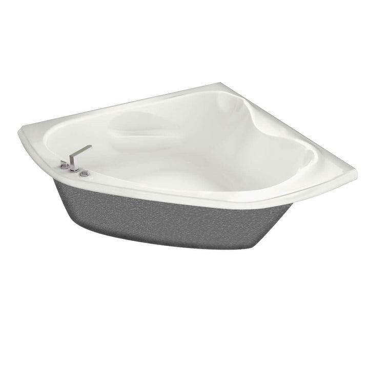 Maax Vichy 6060 Acrylic Corner Center Drain Bathtub in White