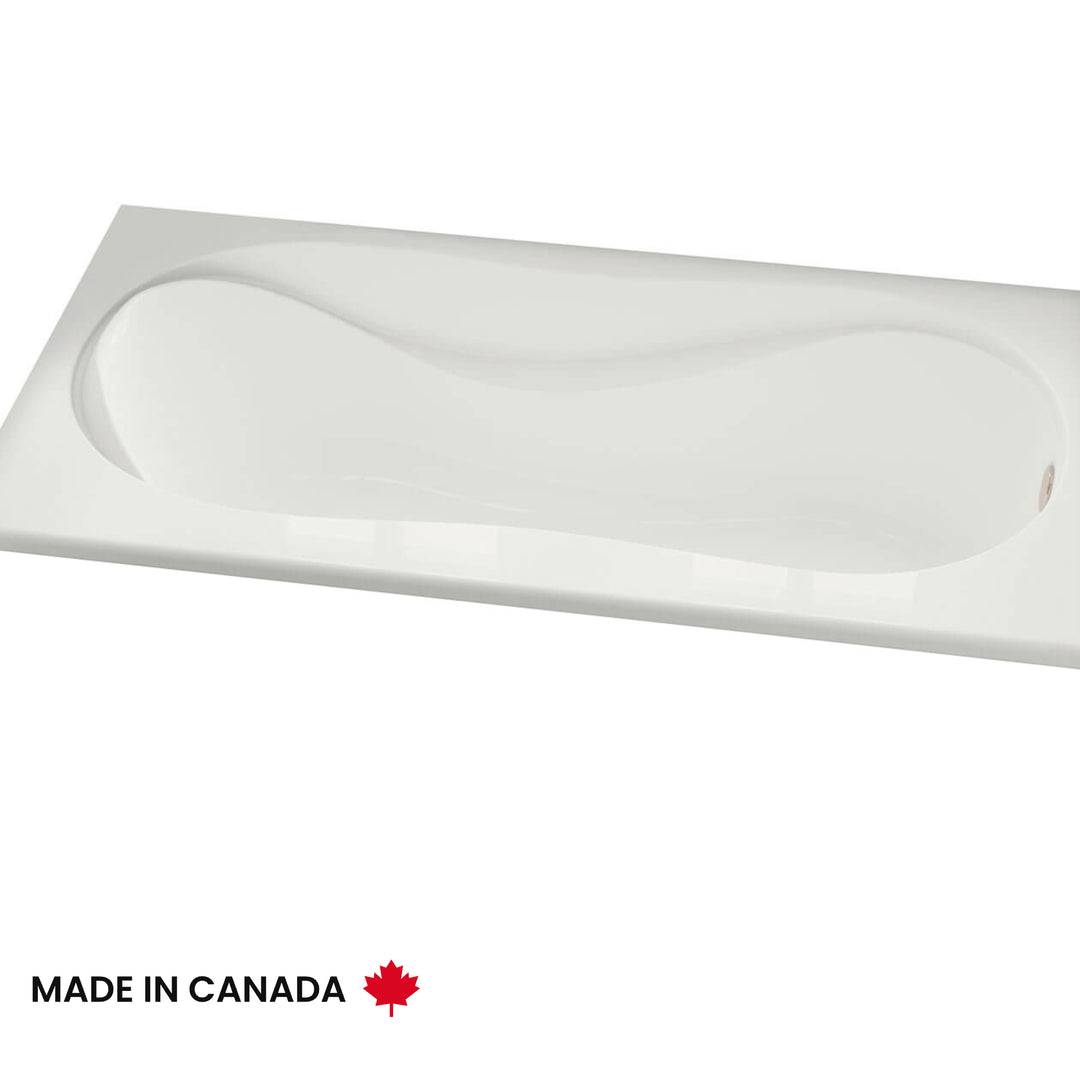Maax Cocoon 6032 Acrylic Drop-in End Drain Bathtub in White