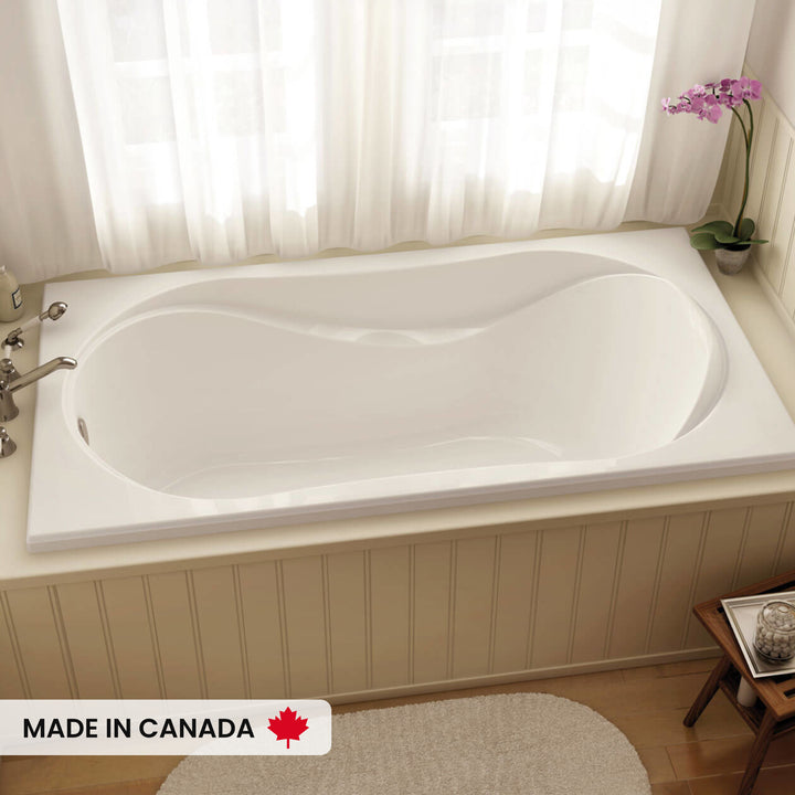 Maax Cocoon 6032 Acrylic Drop-in End Drain Bathtub in White
