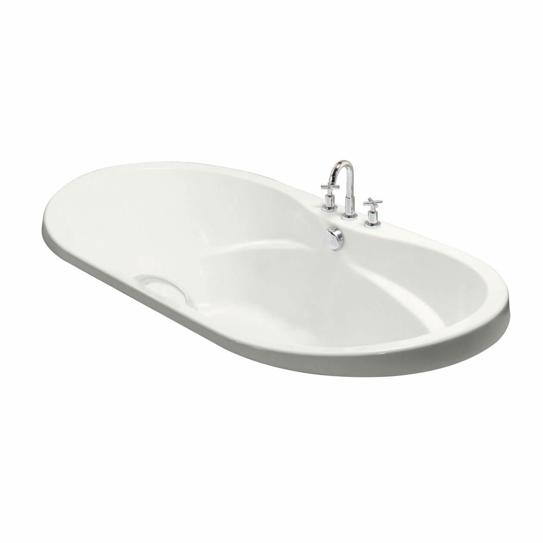 Maax Living 7236 Acrylic Drop-in Center Drain Bathtub in White