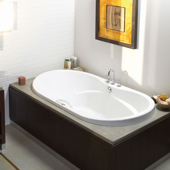 Maax Living 7236 Acrylic Drop-in Center Drain Bathtub in White