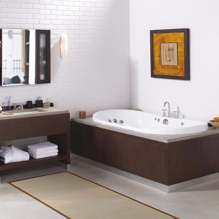 Maax Living 7236 Acrylic Drop-in Center Drain Bathtub in White