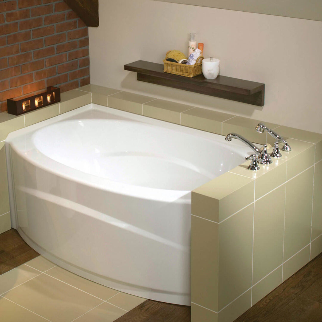 Maax Islander AFR - DTF Acrylic Alcove Left-Hand Drain Bathtub in White