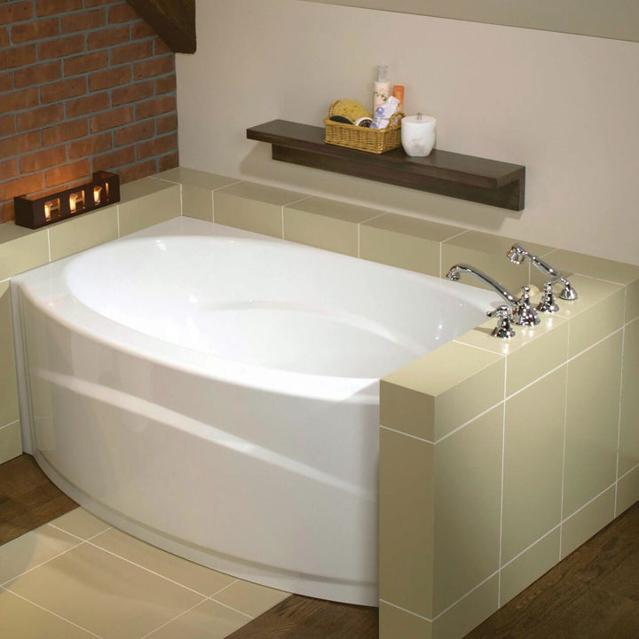 Maax Islander AFR 60 x 38 Acrylic Alcove Left-Hand Drain Bathtub in White