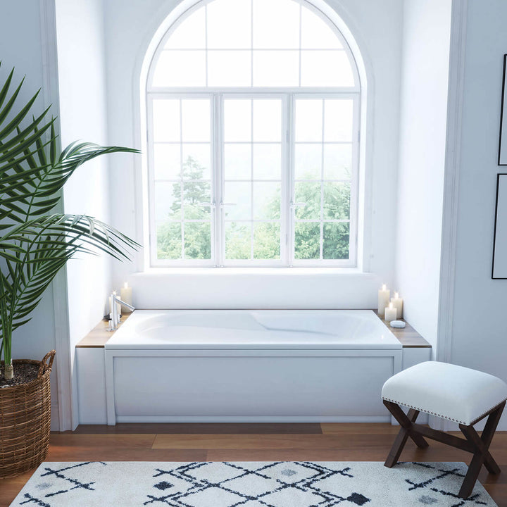 Maax Baccarat 72 x 36 Acrylic Alcove End Drain Bathtub in White