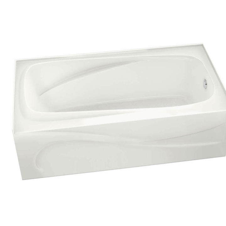 Maax Santorini 60 x 32 Acrylic Alcove Left-Hand Drain Bathtub in White