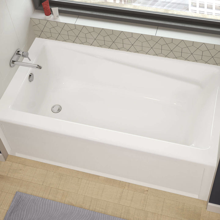 Maax New Town 6030 IFS Acrylic Alcove Left-Hand Drain Bathtub in White