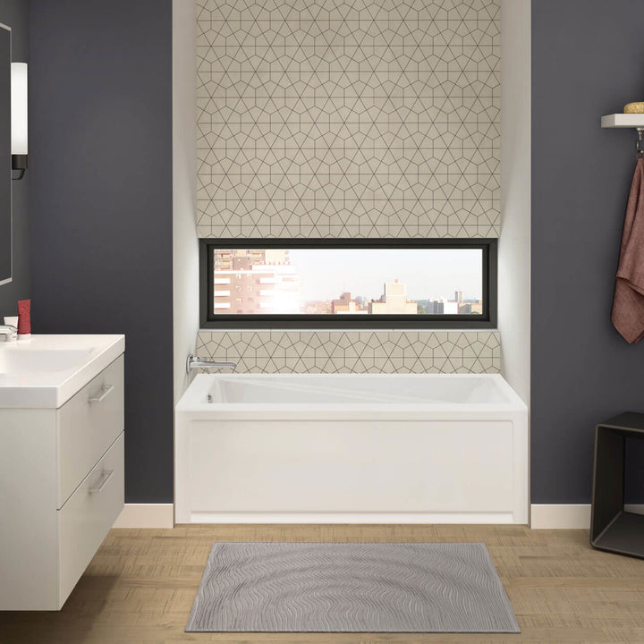 Maax New Town 6030 IFS Acrylic Alcove Left-Hand Drain Bathtub in White