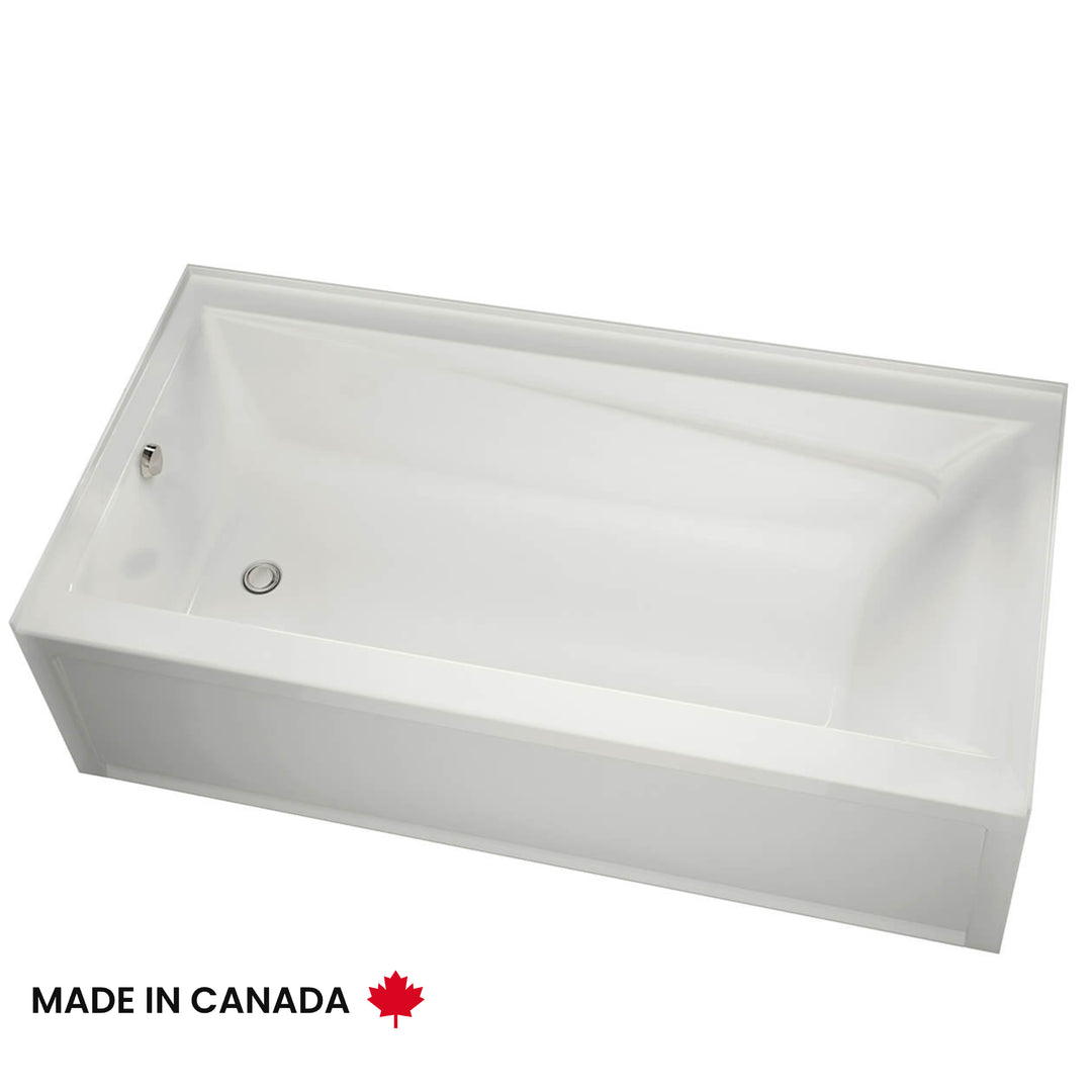 Maax New Town 6032 IFS Acrylic Alcove Left-Hand Drain Bathtub in White