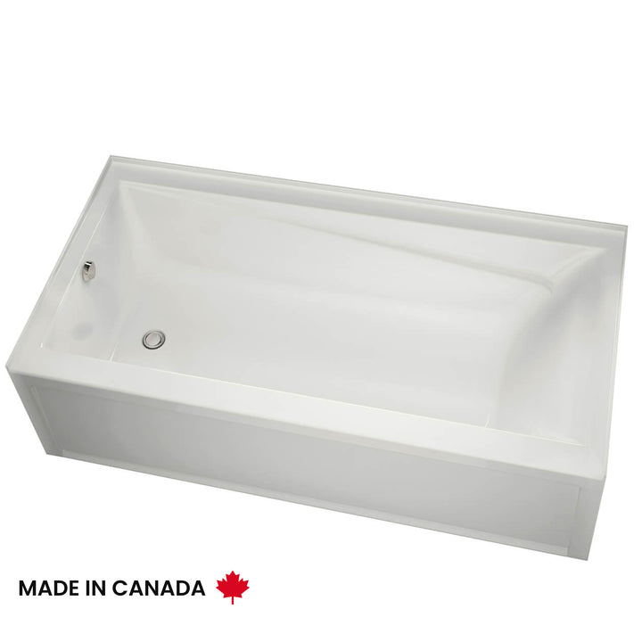 Maax New Town 6032 IFS Acrylic Alcove Left-Hand Drain Bathtub in White