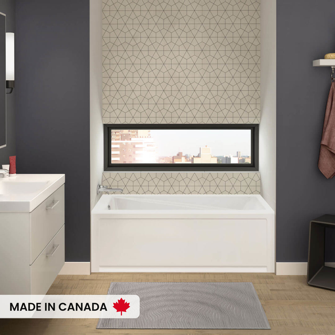 Maax New Town 6032 IFS Acrylic Alcove Left-Hand Drain Bathtub in White