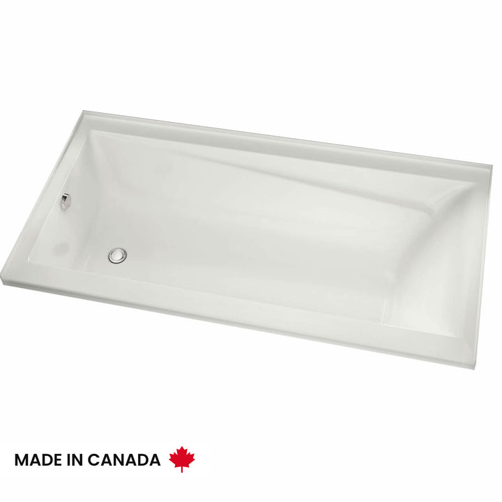 Maax New Town 6032 IF Acrylic Alcove Left-Hand Drain Bathtub in White