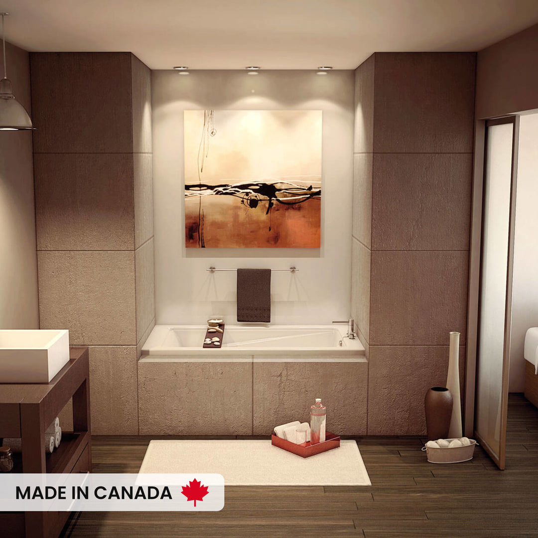 Maax New Town 6032 IF Acrylic Alcove Left-Hand Drain Bathtub in White