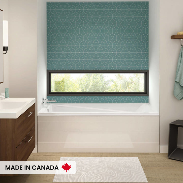 Maax Exhibit 6032 IF Acrylic Alcove Left-Hand Drain Bathtub in White