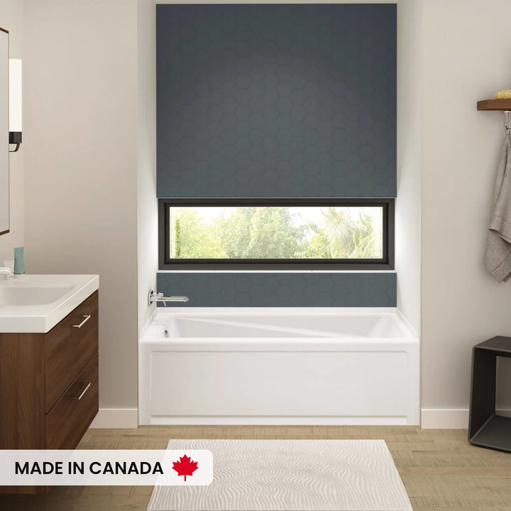 Maax Exhibit 6032 IFS AFR DTF Acrylic Alcove Left-Hand Drain Bathtub in White