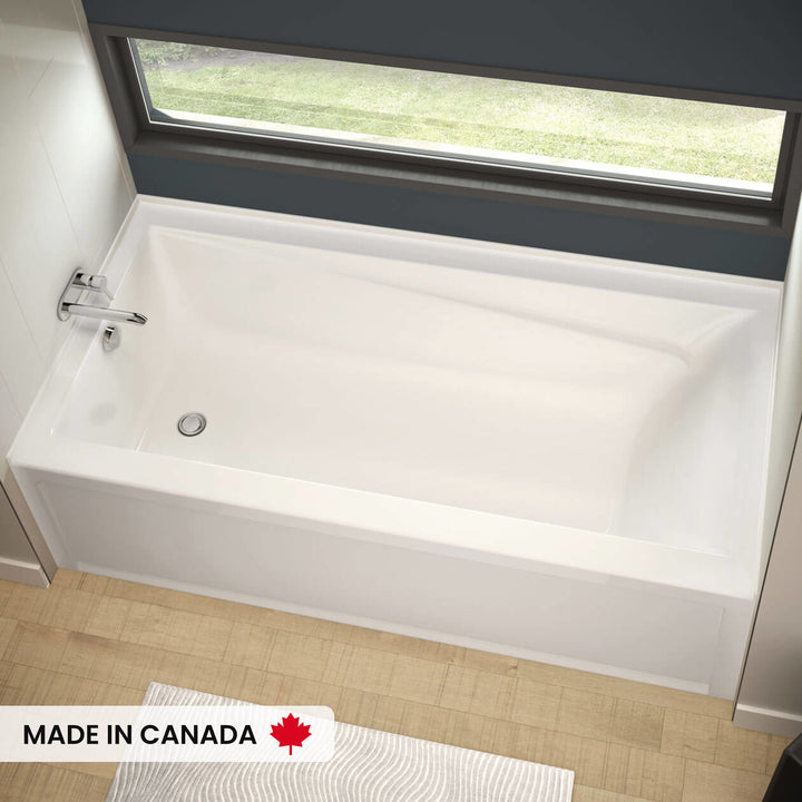Maax Exhibit 6032 IFS DTF Acrylic Alcove Left-Hand Drain Bathtub in White