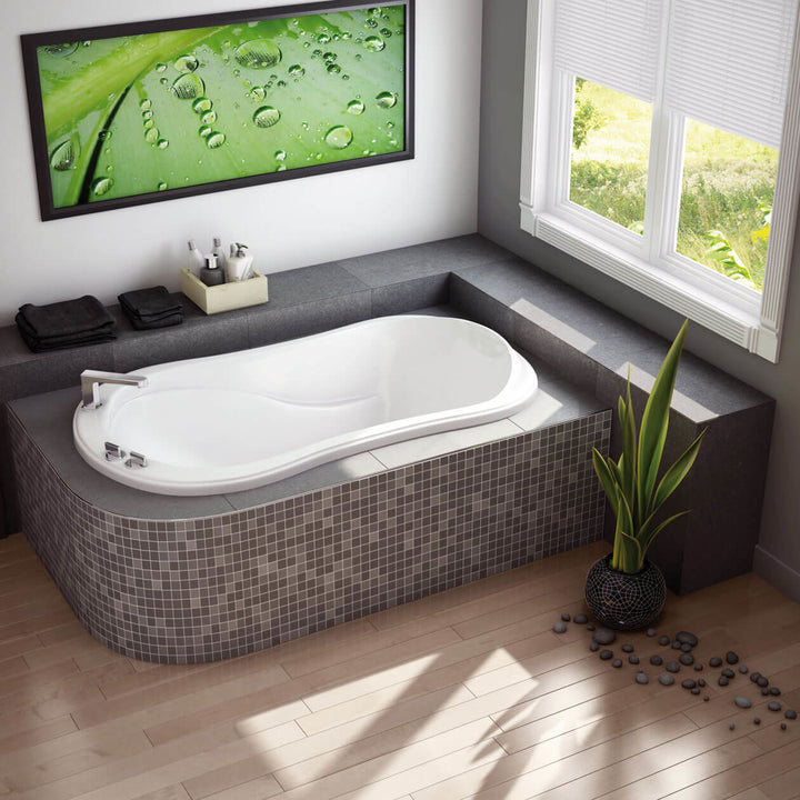 Maax Murmur 6034 Acrylic Drop-in End Drain Bathtub in White