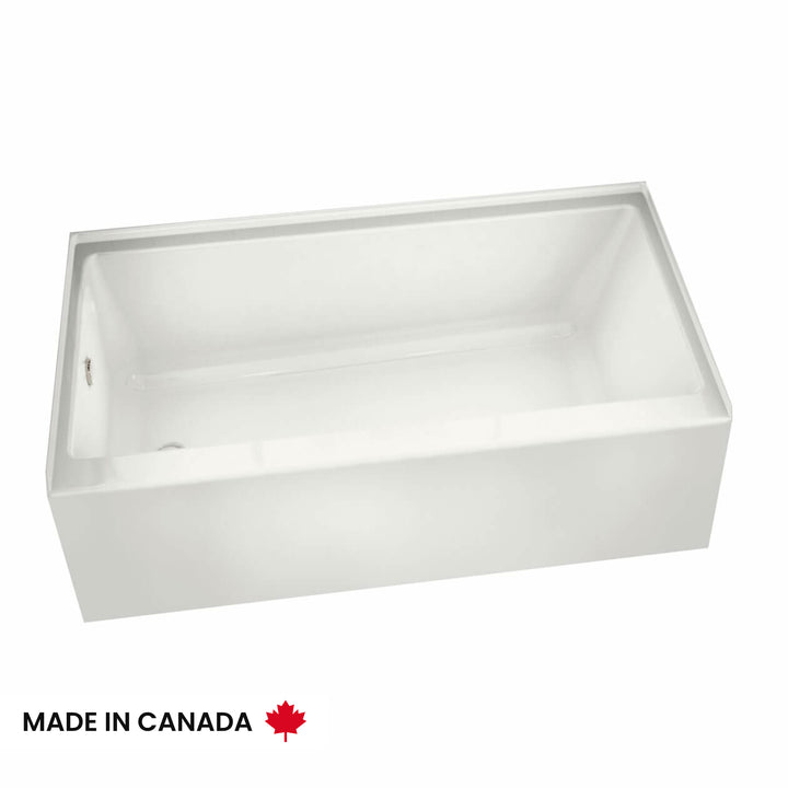 Maax Rubix 6032 Acrylic Alcove Left-Hand Drain Bathtub in White