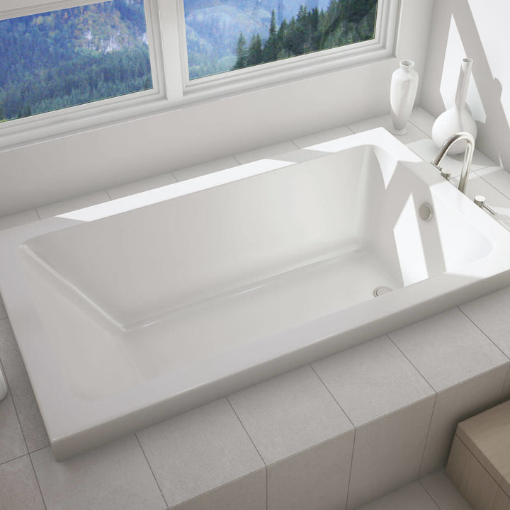 Maax Skybox 7236 Acrylic Drop-in End Drain Bathtub in White