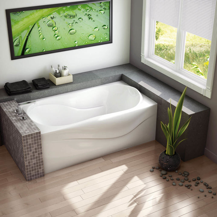 Maax Murmur 6032 A Acrylic Alcove Left-Hand Drain Bathtub in White