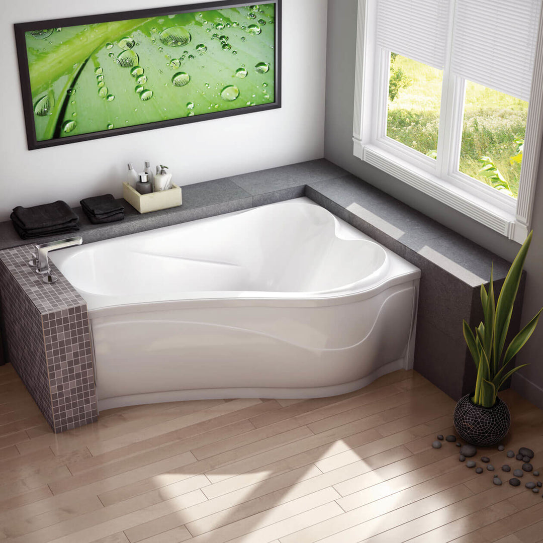 Maax Murmur 6043 ASY Acrylic Drop-in Left-Hand Drain Bathtub in White