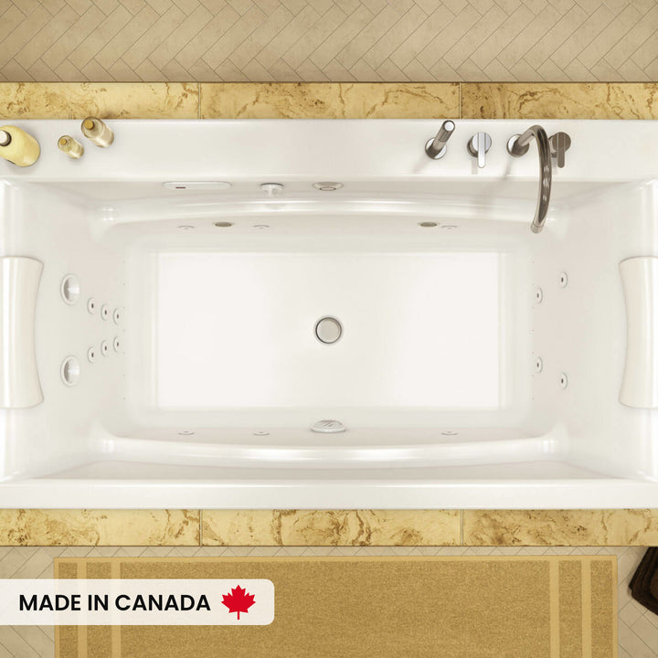 Maax Optik C 66 x 36 Acrylic Drop-in Center Drain Bathtub in White