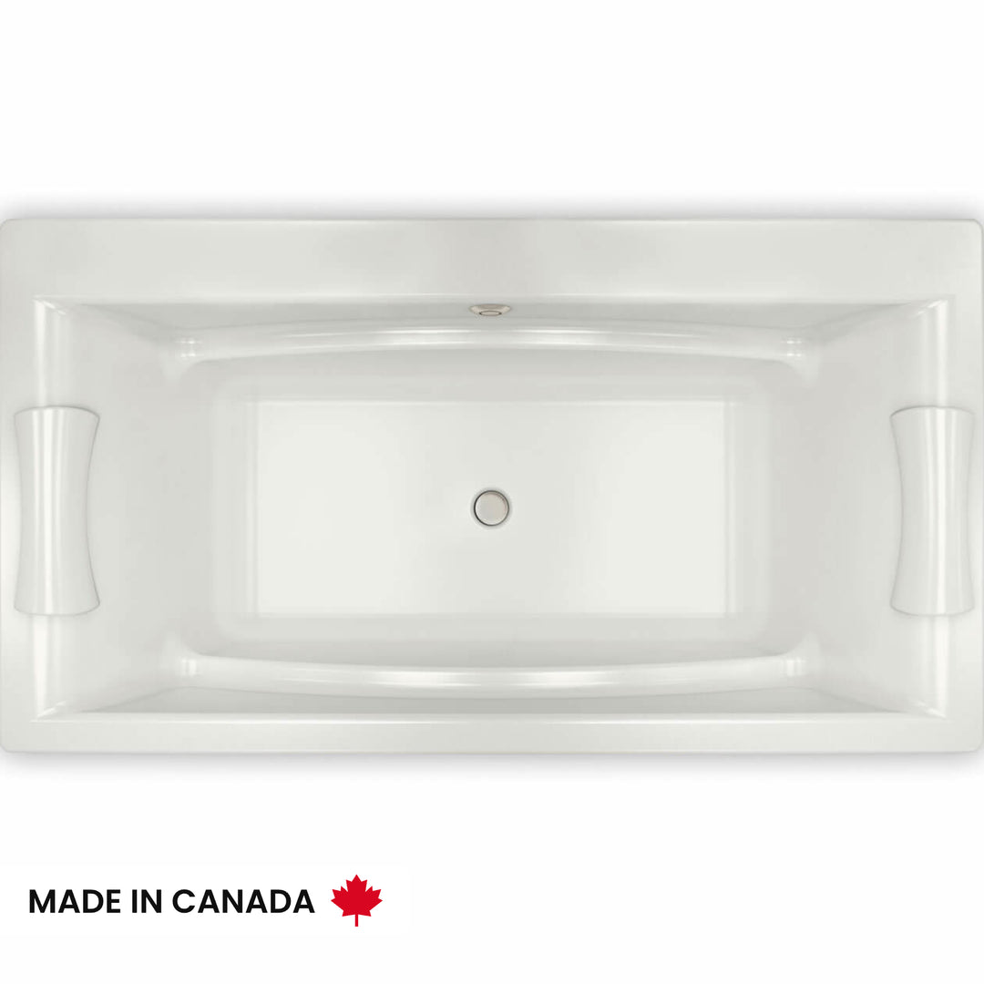 Maax Optik C 66 x 36 Acrylic Drop-in Center Drain Bathtub in White