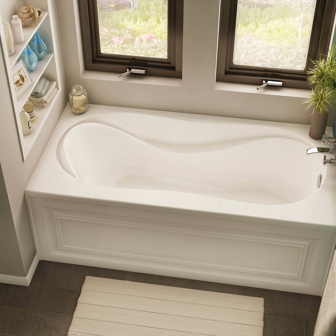 Maax Brome 6030 Acrylic Alcove Left-Hand Drain Bathtub in White