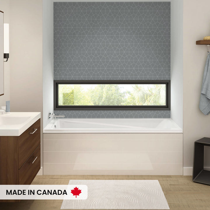 Maax Exhibit 6036 IF Acrylic Alcove Left-Hand Drain Bathtub in White