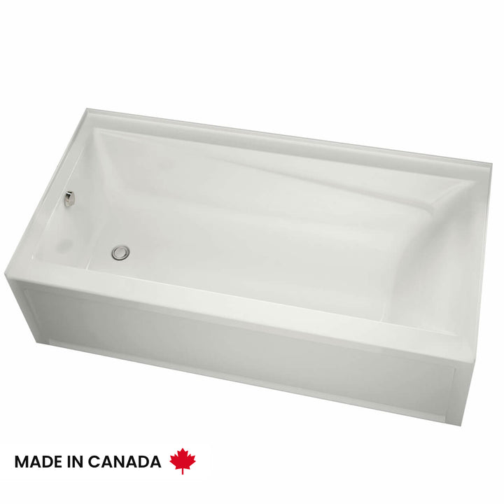Maax Exhibit 6036 IFS Acrylic Alcove Left-Hand Drain Bathtub in White