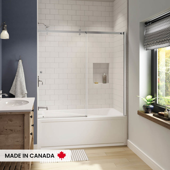 Maax Exhibit 6036 IFS Acrylic Alcove Left-Hand Drain Bathtub in White