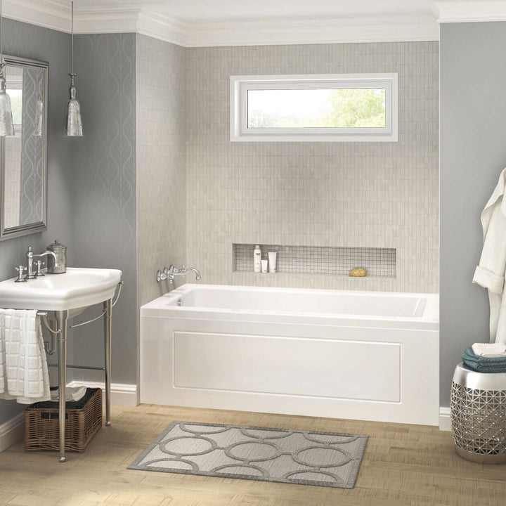 Maax Pose 7242 IF Acrylic Alcove Left-Hand Drain Bathtub in White