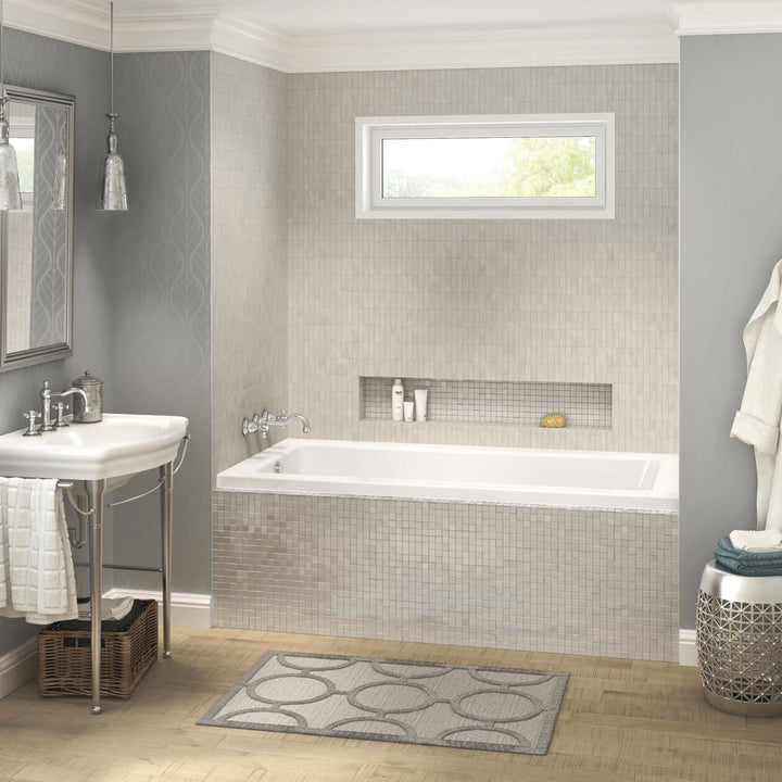 Maax Pose 7242 IF Acrylic Alcove Left-Hand Drain Bathtub in White