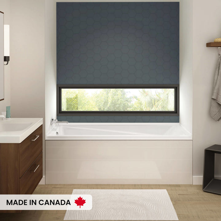 Maax Exhibit 6632 IF DTF Acrylic Alcove Left-Hand Drain Bathtub in White
