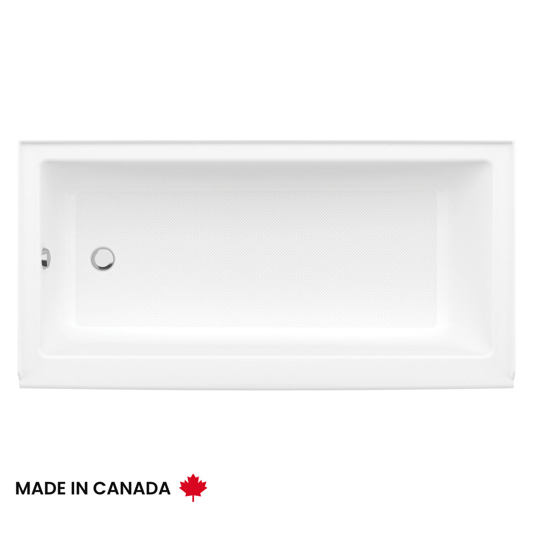 Maax Rubix Access 6030 AFR Acrylic Alcove Left-Hand Drain Bathtub in White