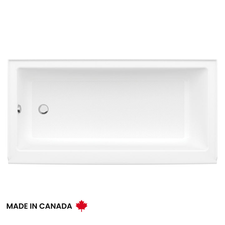 Maax Rubix Access 6030 AFR Acrylic Alcove Left-Hand Drain Bathtub in White