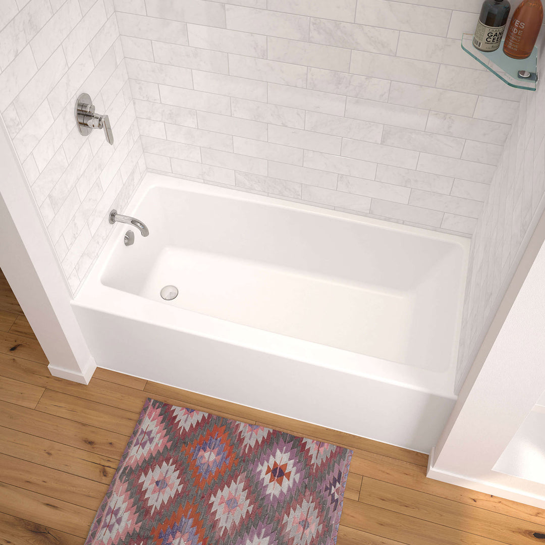 Maax Nomad 6030 AcrylX Alcove Left-Hand Drain Bathtub in White
