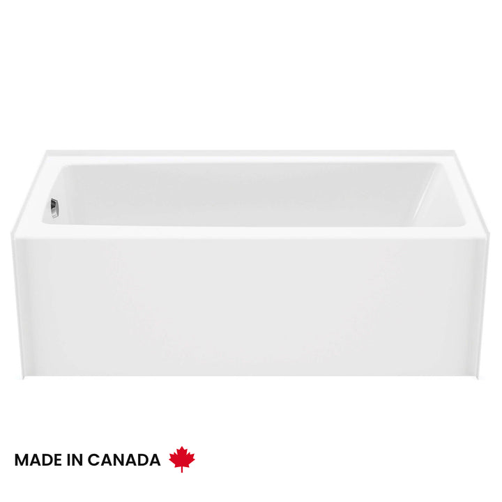 Maax Nomad 6032 AcrylX Alcove Left-Hand Drain Bathtub in White