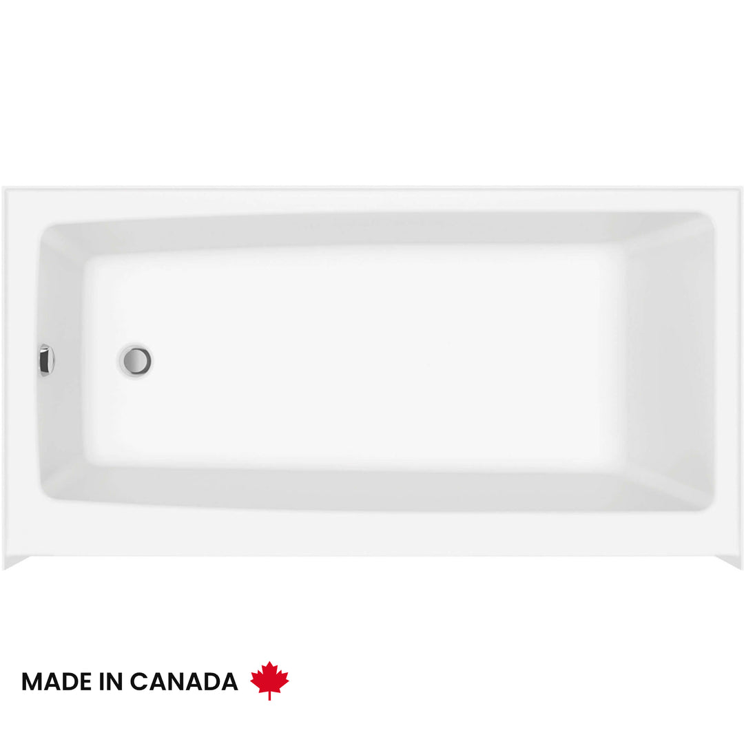 Maax Nomad 6032 AcrylX Alcove Left-Hand Drain Bathtub in White