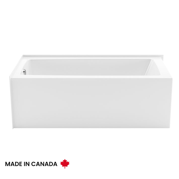 Maax Mackenzie Corner 6030 AcrylX Corner Left-Hand Drain Bathtub in White