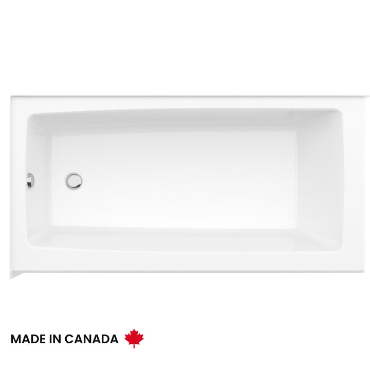 Maax Mackenzie Corner 6030 AcrylX Corner Left-Hand Drain Bathtub in White
