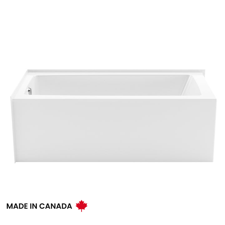 Maax Mackenzie Corner 6030 AFR AcrylX Corner Left-Hand Drain Bathtub in White