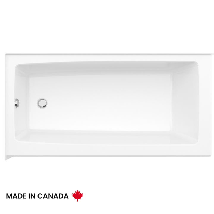 Maax Mackenzie Corner 6030 AFR AcrylX Corner Left-Hand Drain Bathtub in White