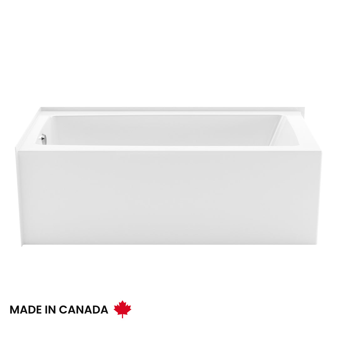 Maax Mackenzie Corner 6032 AcrylX Corner Left-Hand Drain Bathtub in White