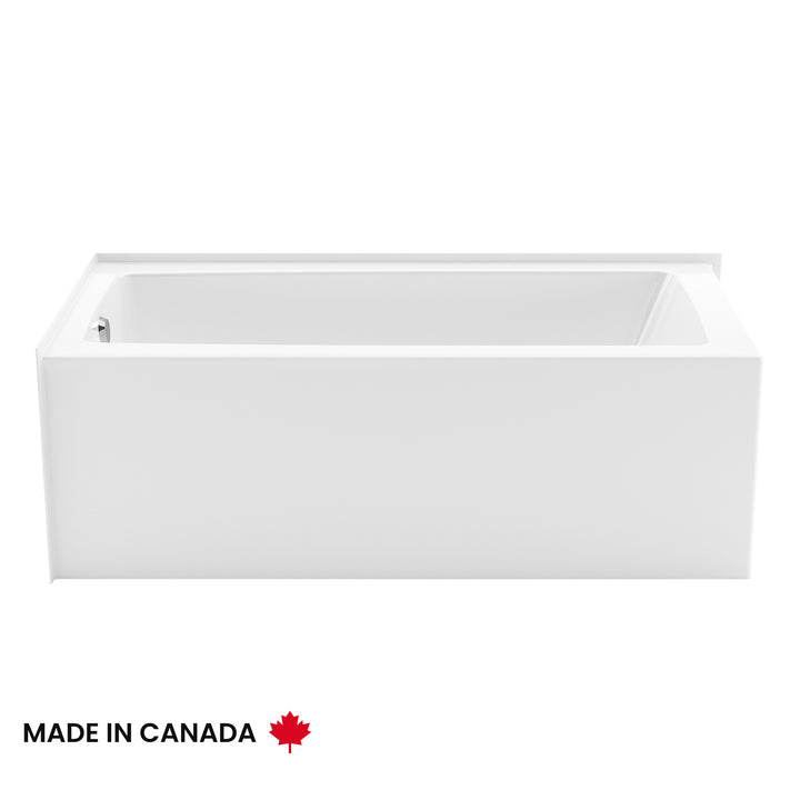 Maax Mackenzie Corner 6032 AcrylX Corner Left-Hand Drain Bathtub in White