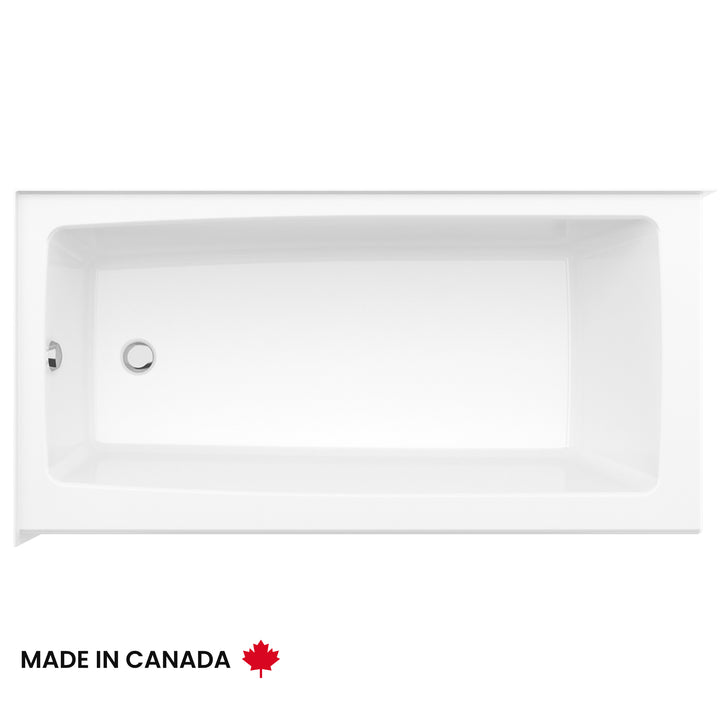 Maax Mackenzie Corner 6032 AcrylX Corner Left-Hand Drain Bathtub in White
