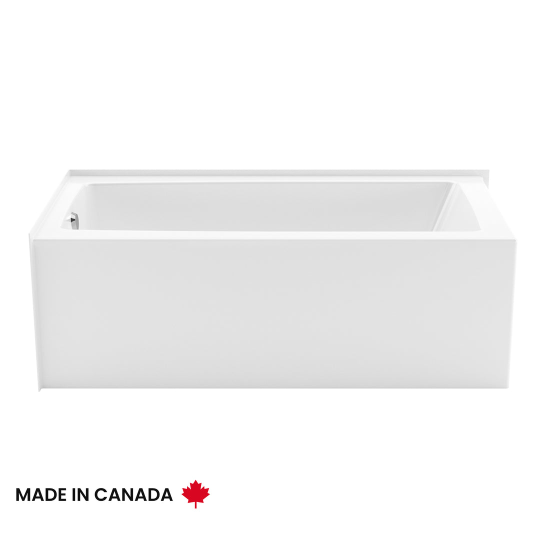 Maax Mackenzie Corner 6032 AFR AcrylX Corner Left-Hand Drain Bathtub in White