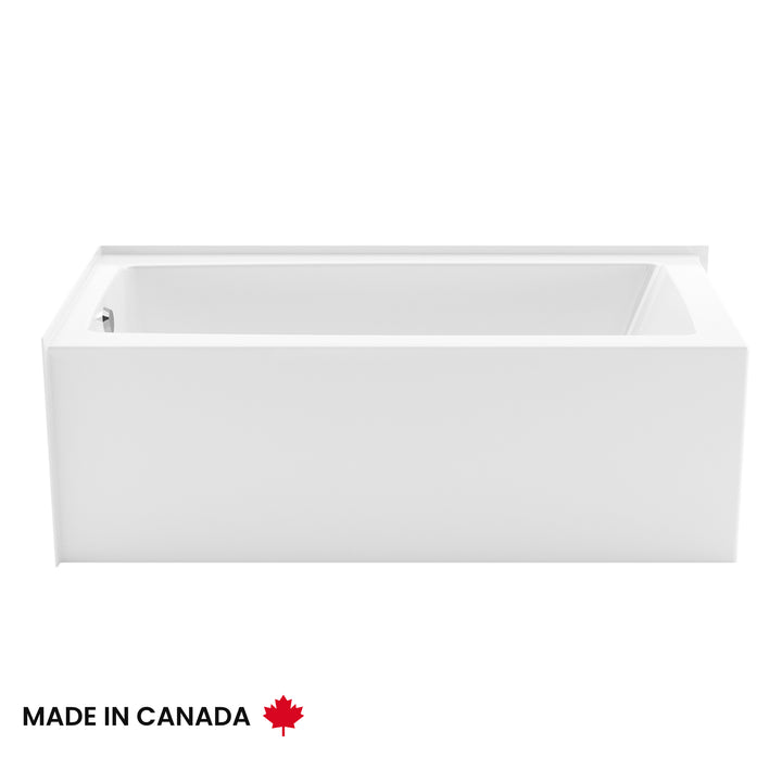 Maax Mackenzie Corner 6032 AFR AcrylX Corner Left-Hand Drain Bathtub in White
